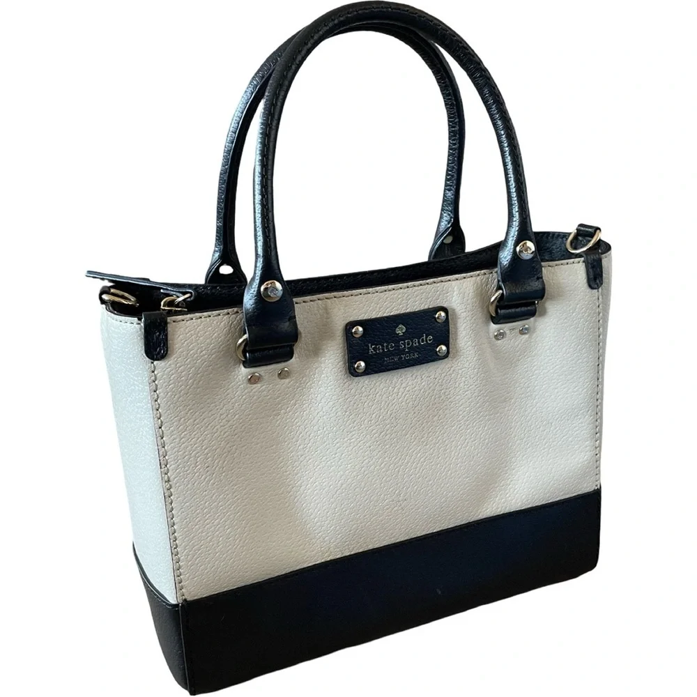 Kate Spade Berkeley Lane Quinn Satchel Ivory and Black